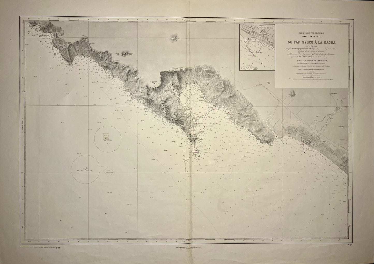 Mappa Antica Capo Mesco a la Magra