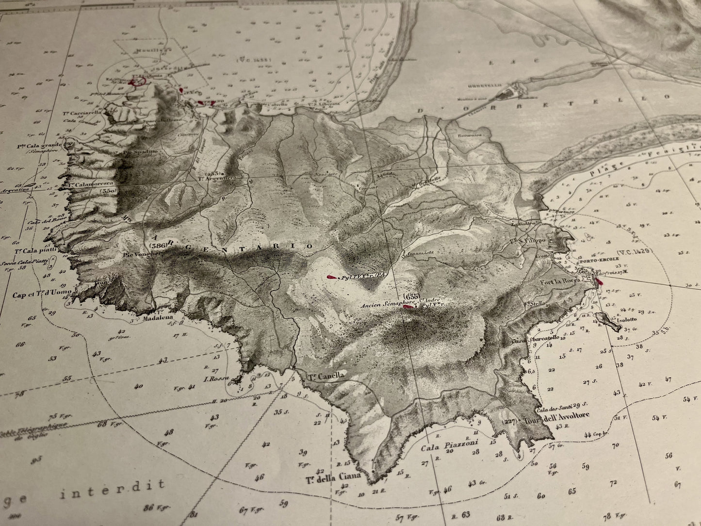 Mappa antica Munto Argentaro