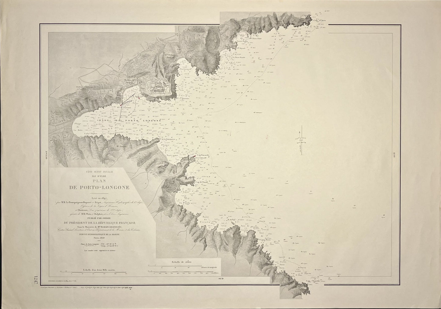 Mappa antica Porto Azzuro Elba