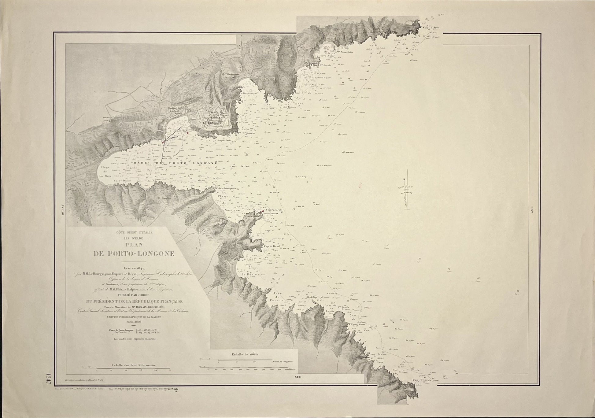 Mappa antica Porto Azzuro Elba