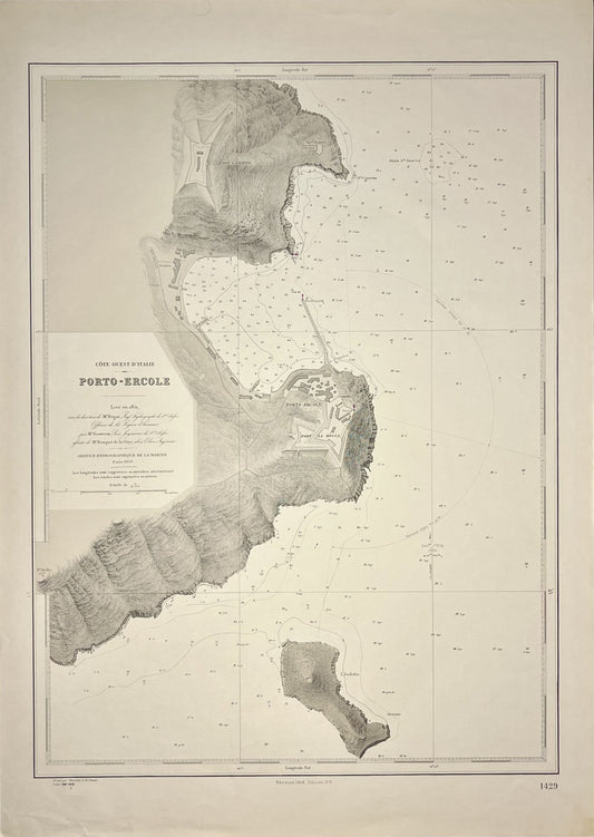 Mappa antica Porto Ercole Italia