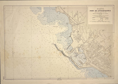 Mappa antica Puerto di Civitavecchia