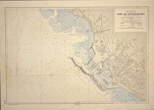 Mappa antica Puerto di Civitavecchia
