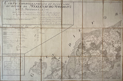 Carte géographique ancienne de Mecklenburg-Strelitz