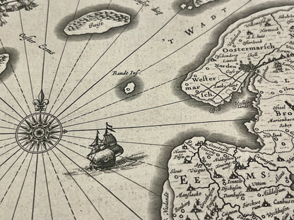 Mer des Wadden carte ancienne