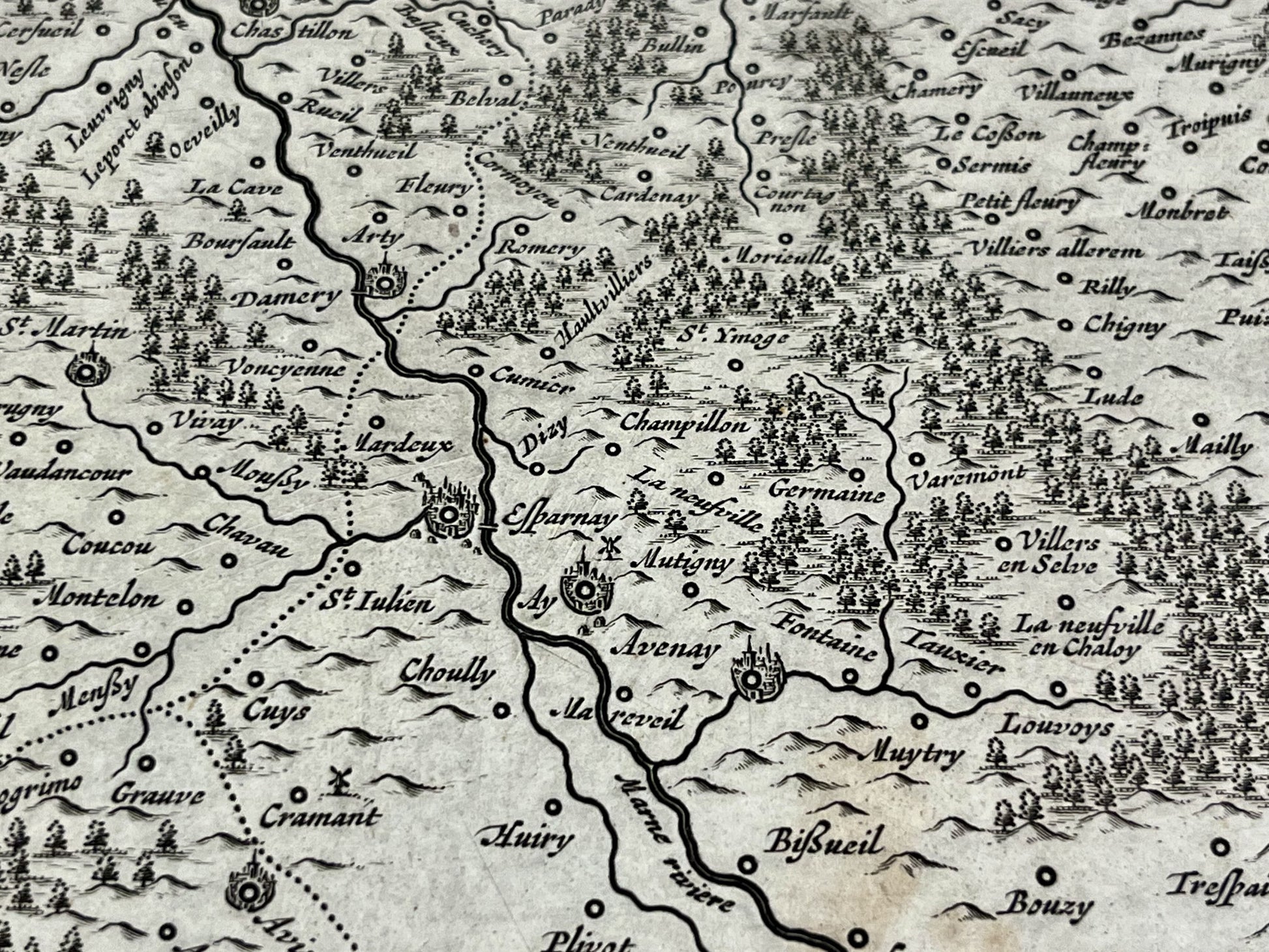 Montagne de Reims carte vintage