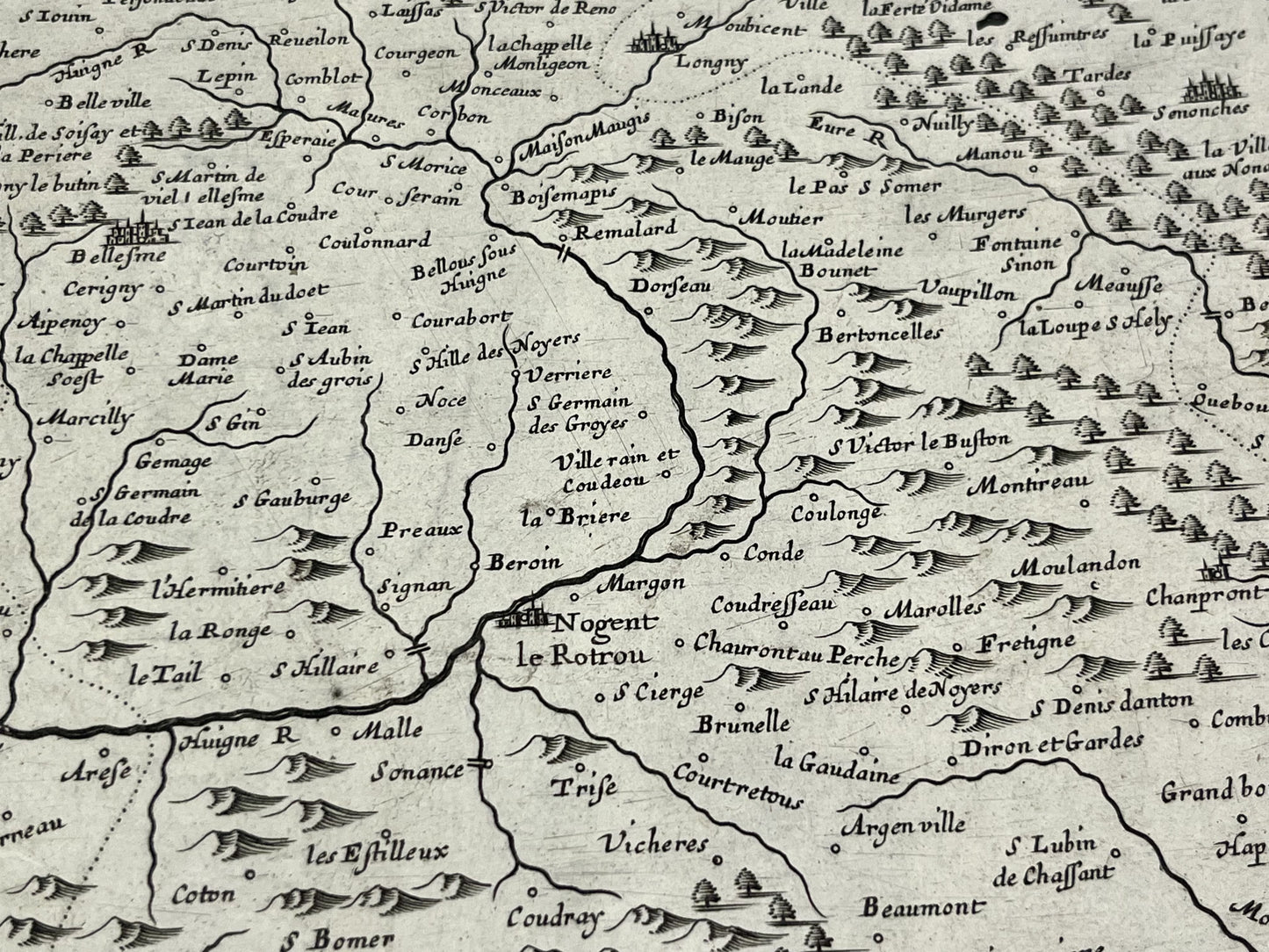 Nogent-le-Rotrou carte ancienne