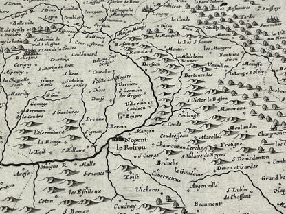 Nogent-le-Rotrou carte ancienne