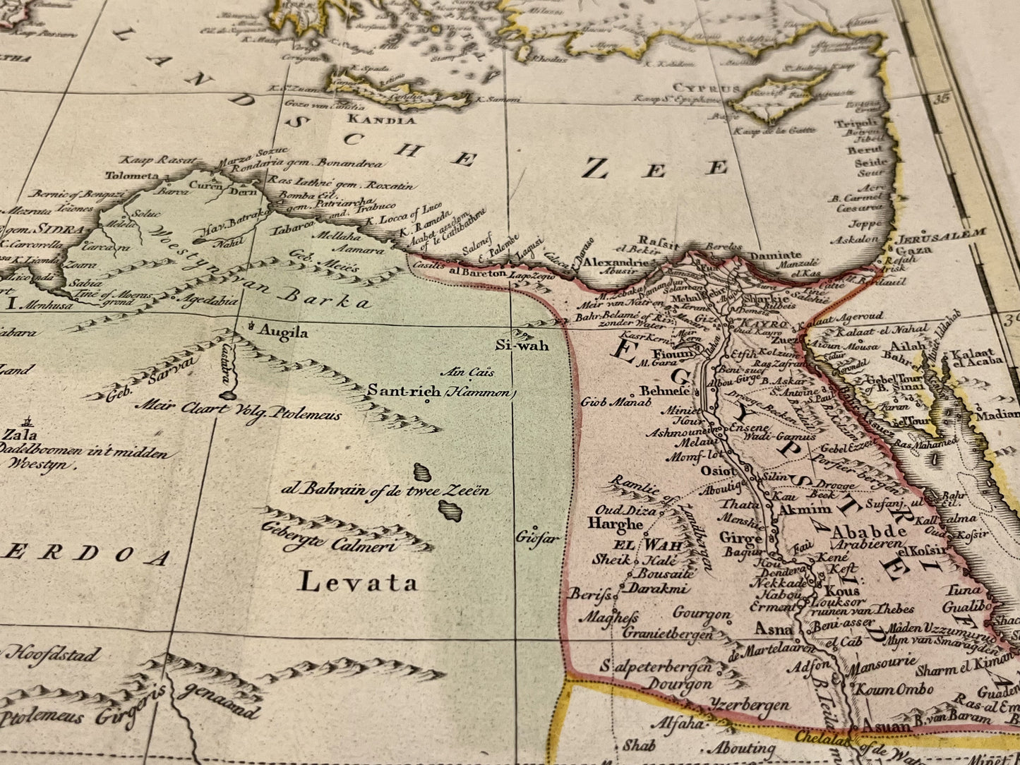 North africa antique map XVIIIth century