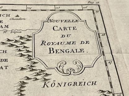 Nouvelle carte du Royaume du Bengale par Bellin