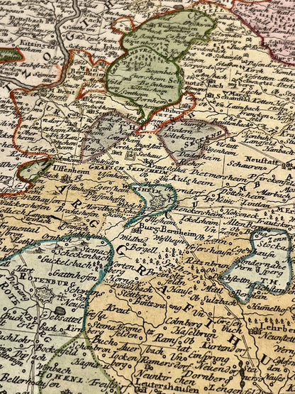 Nuremberg Franconia antique map