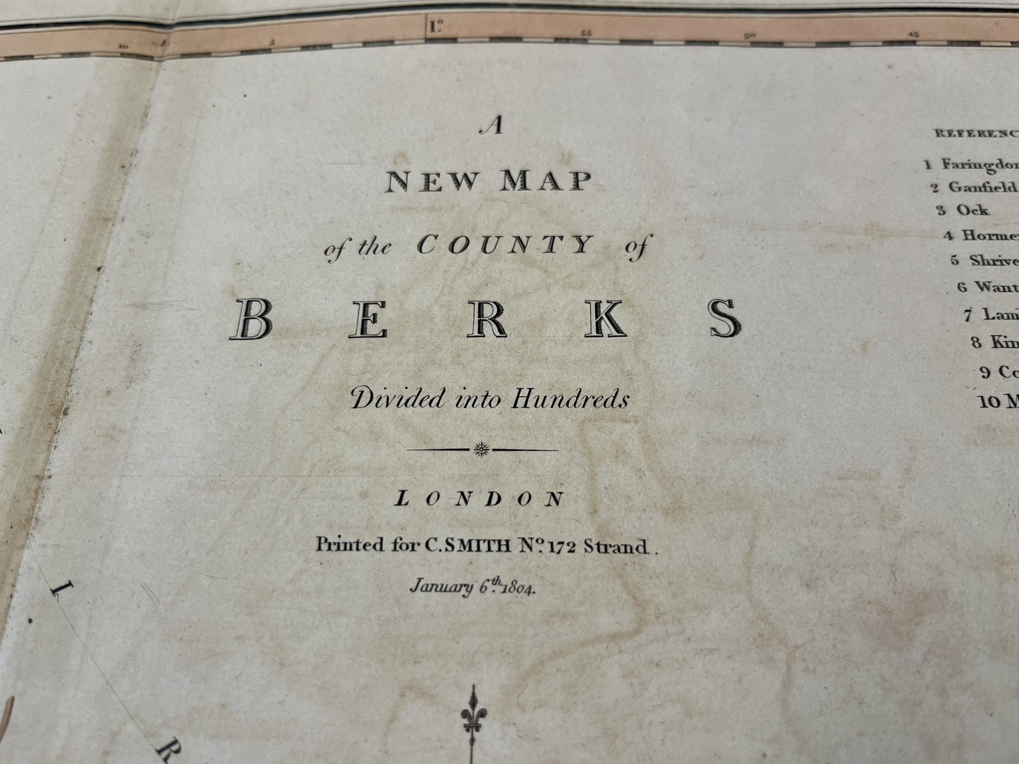 Old map Berks county England