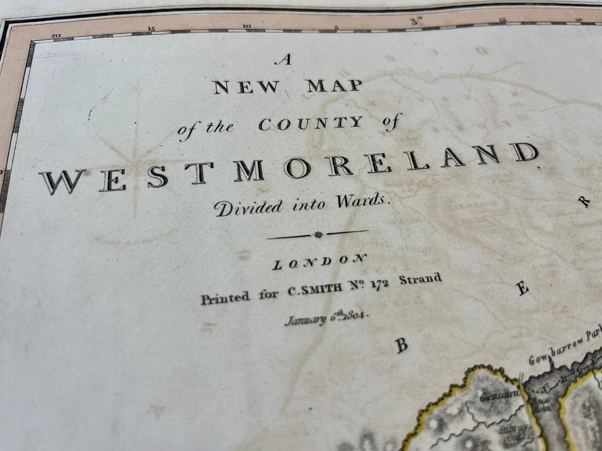 Old map Westmoreland county England