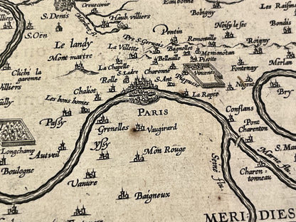 Paris plan tres ancien