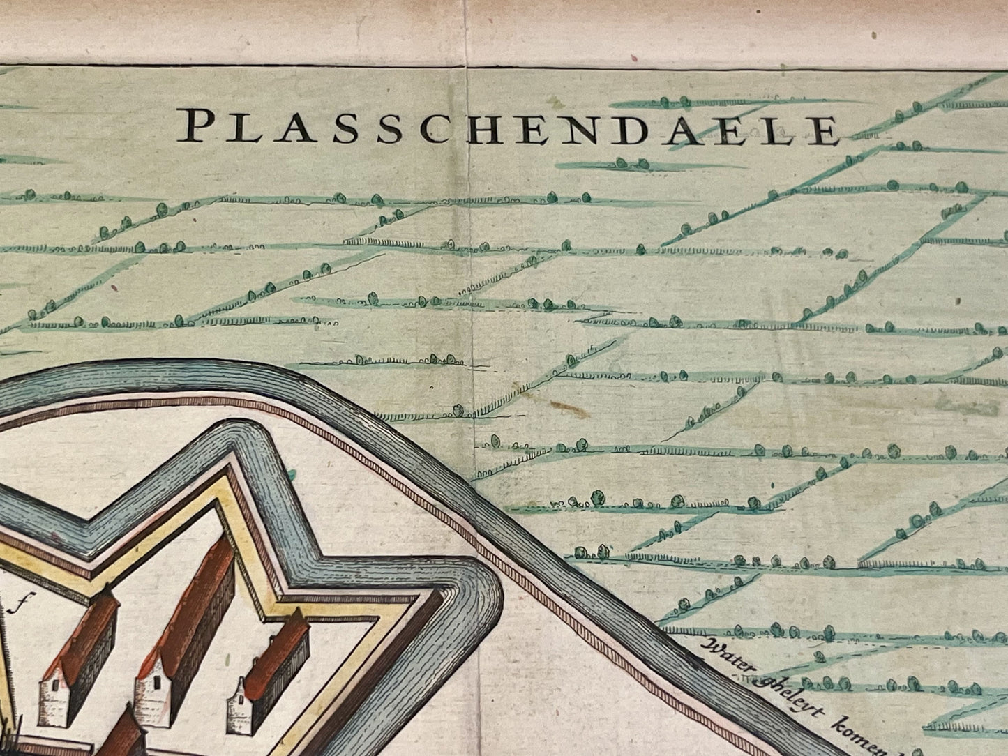 Passendale antique city map