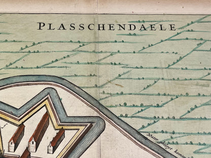 Passendale antique city map