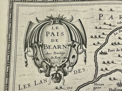 Pays de Bearn par Janssonius