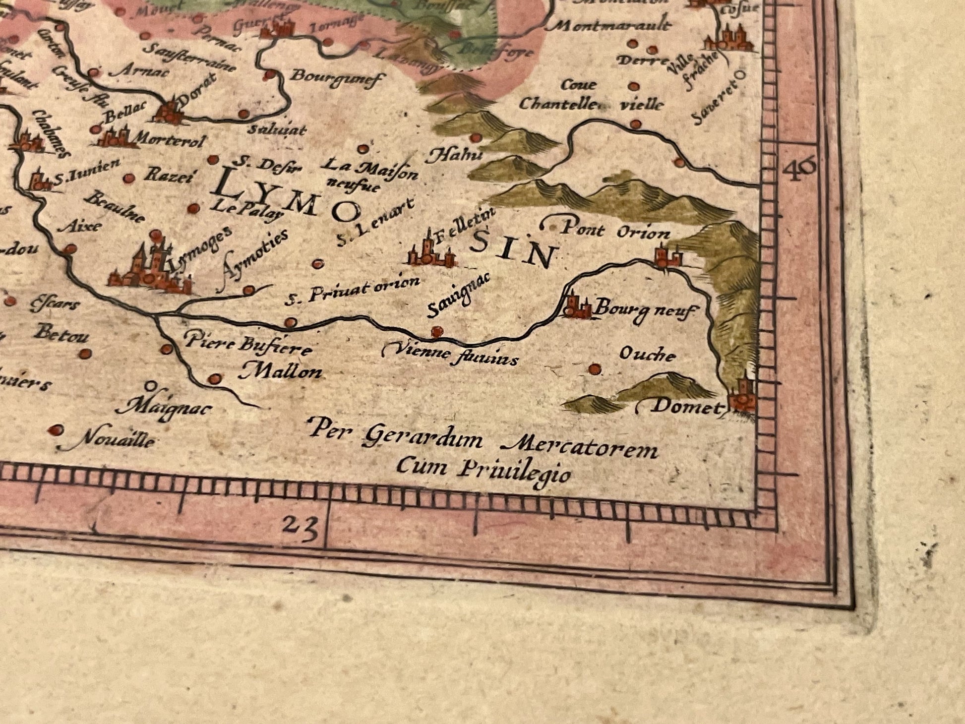 Per Gerardum Mercatorem cum Privilegio Bretagne Normandie