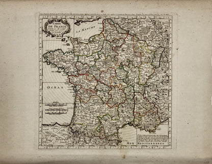 Petite carte ancienne de la France