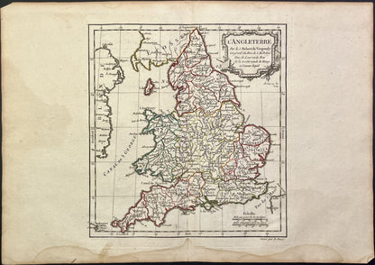 Petite carte ancienne Angleterre