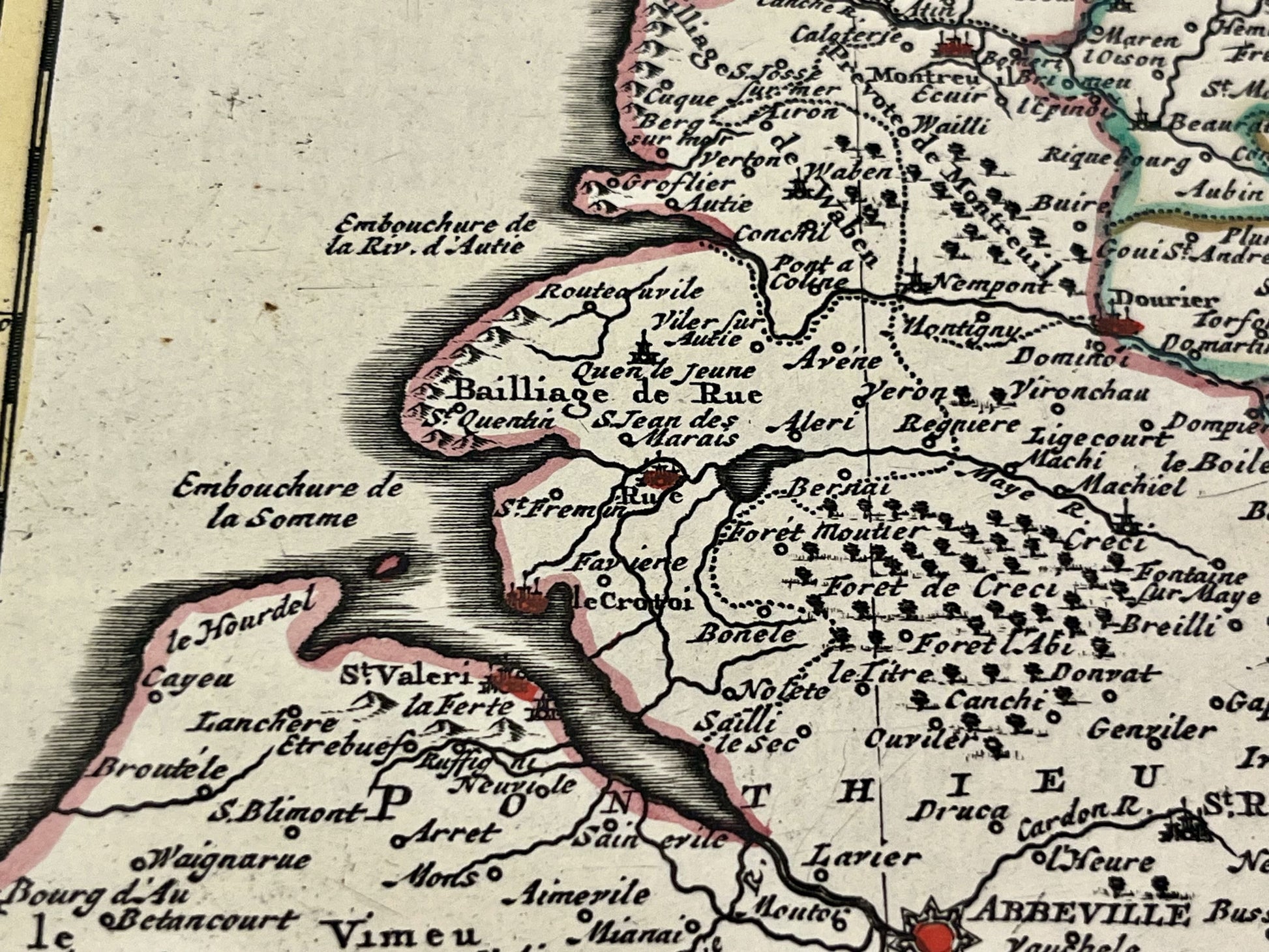 Petite carte ancienne Baie de Somme