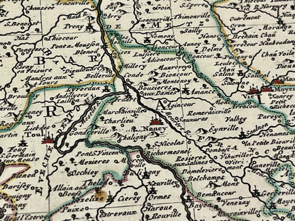 Petite carte ancienne Nancy Lorraine