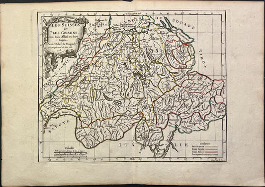 Petite carte ancienne Suisse