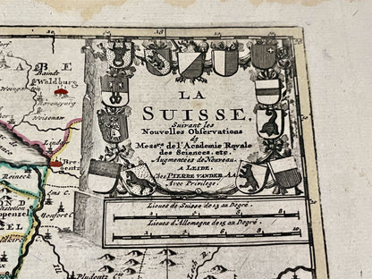 Petite carte authentique de la Suisse