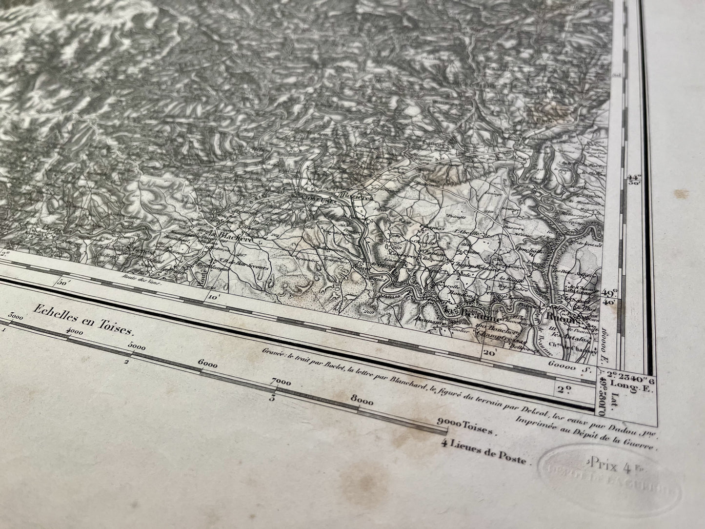 Plan ancien de Largentière, Ardèche