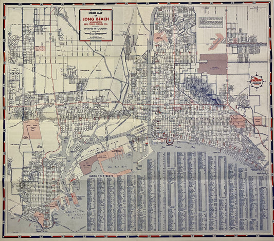 Plan ancien de Long Beach, Californie