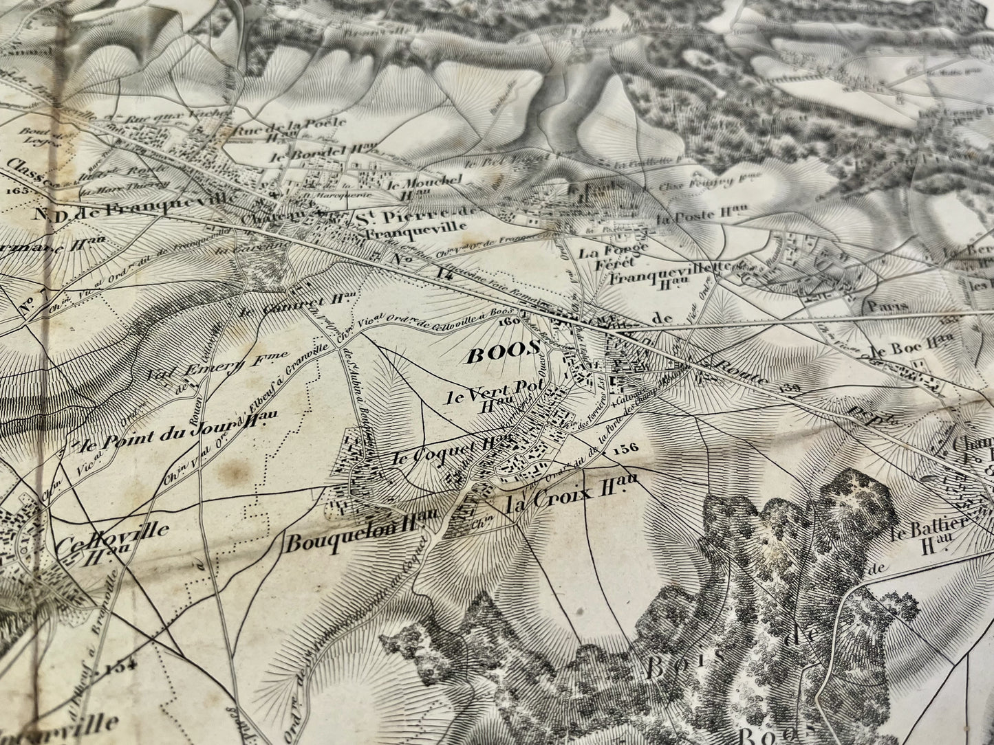 Plan ancien du Canton de Boos, Normandie