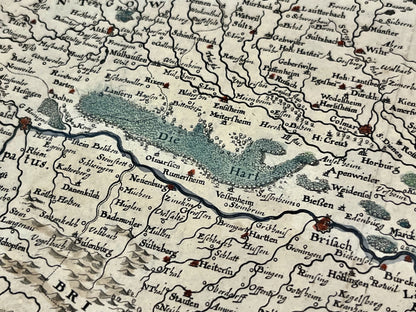 Plan ancien Alsace vintage