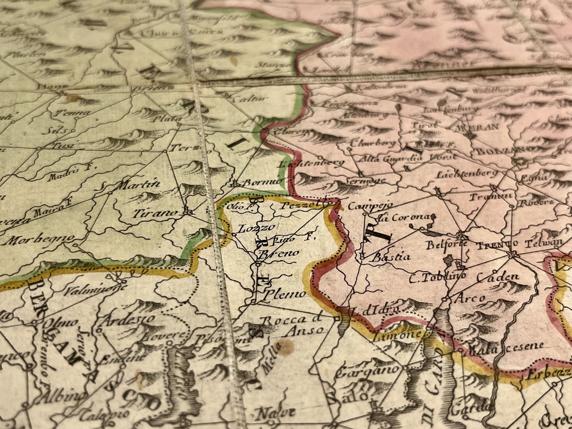 Plan ancien Archiduche Autriche XVIIIe