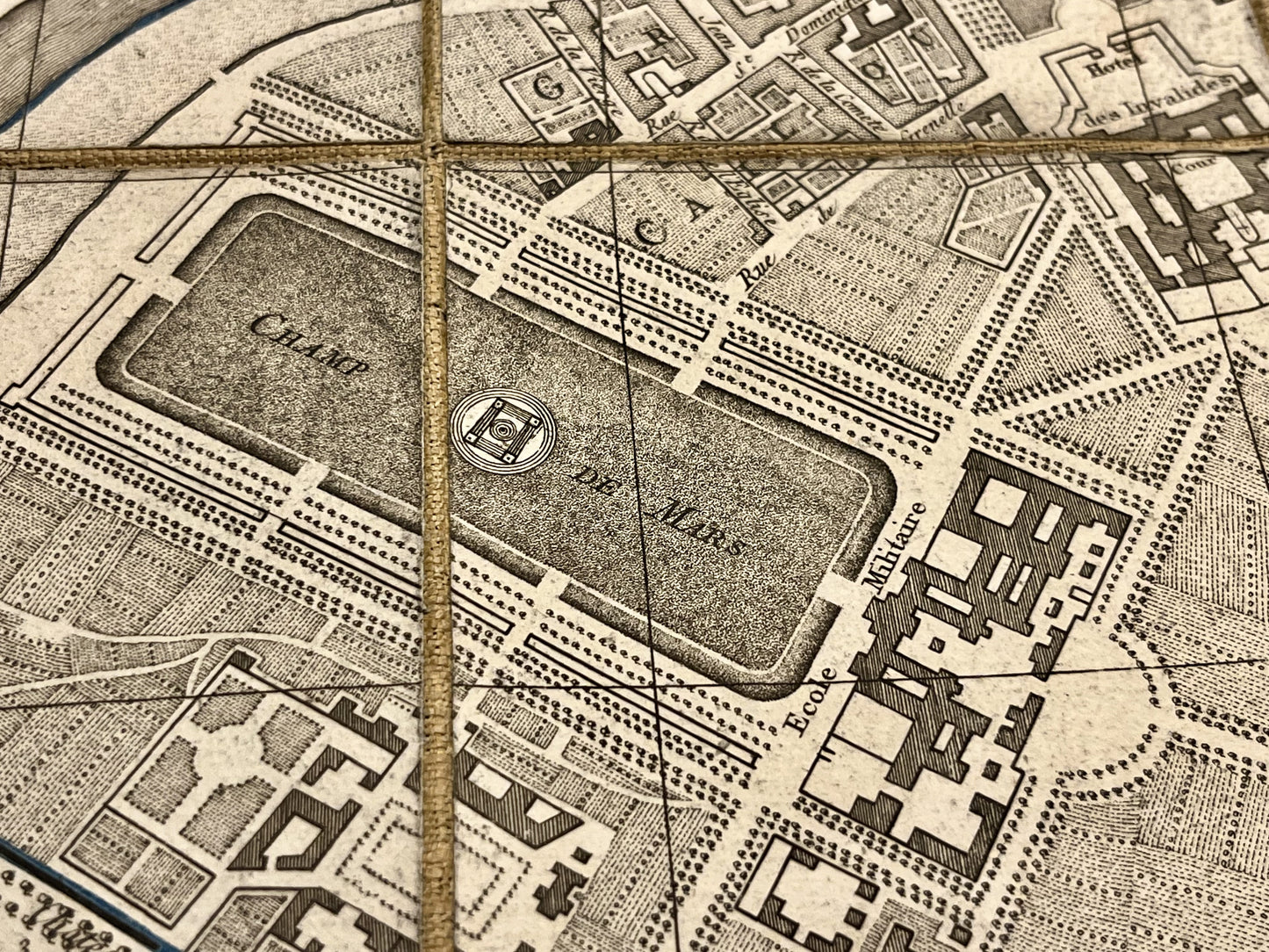 Plan ancien Champ de Mars avant Tour Eiffel