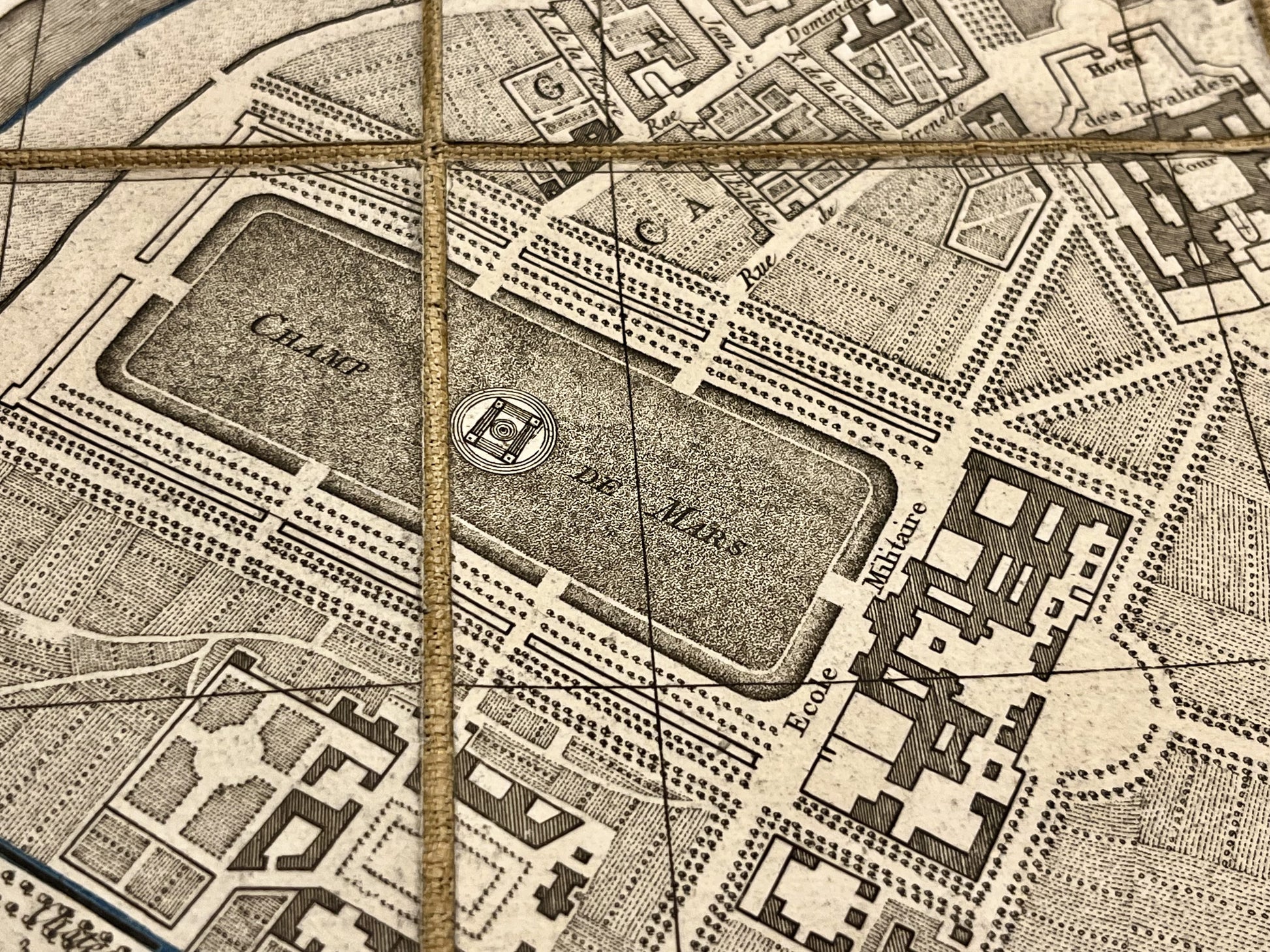 Plan ancien Champ de Mars avant Tour Eiffel