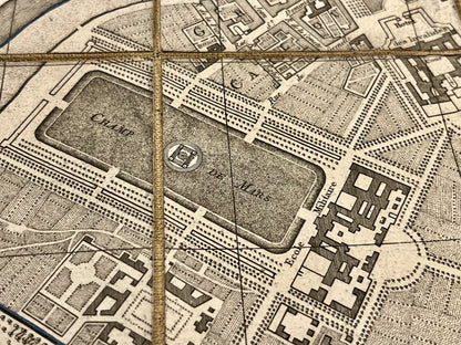 Plan ancien Champ de Mars avant Tour Eiffel