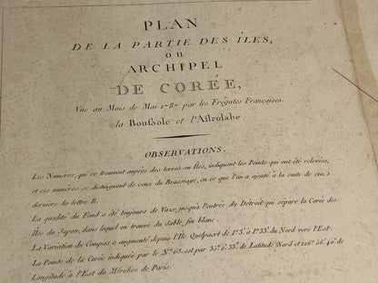 Plan ancien Coree Voyage la Perouse