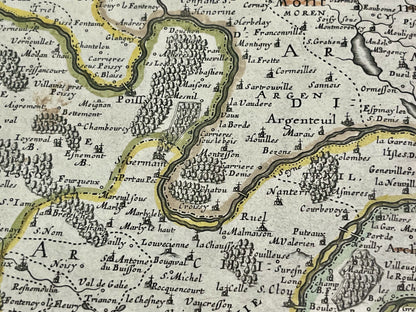 Plan ancien Ile-de-France au XVIIe