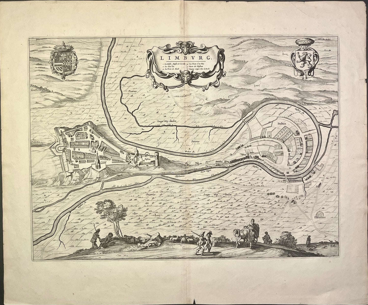 Plan ancien Limbourg Belgique