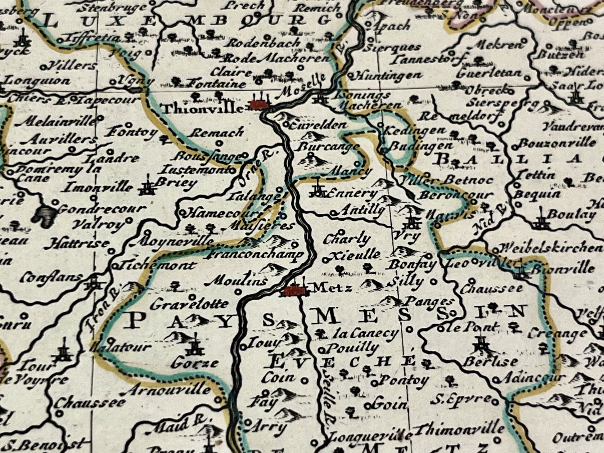 Plan ancien Lorraine Metz