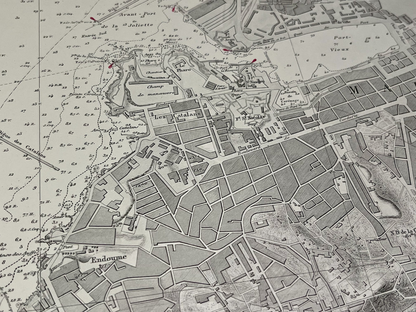 Plan ancien Marseille Vieux Port