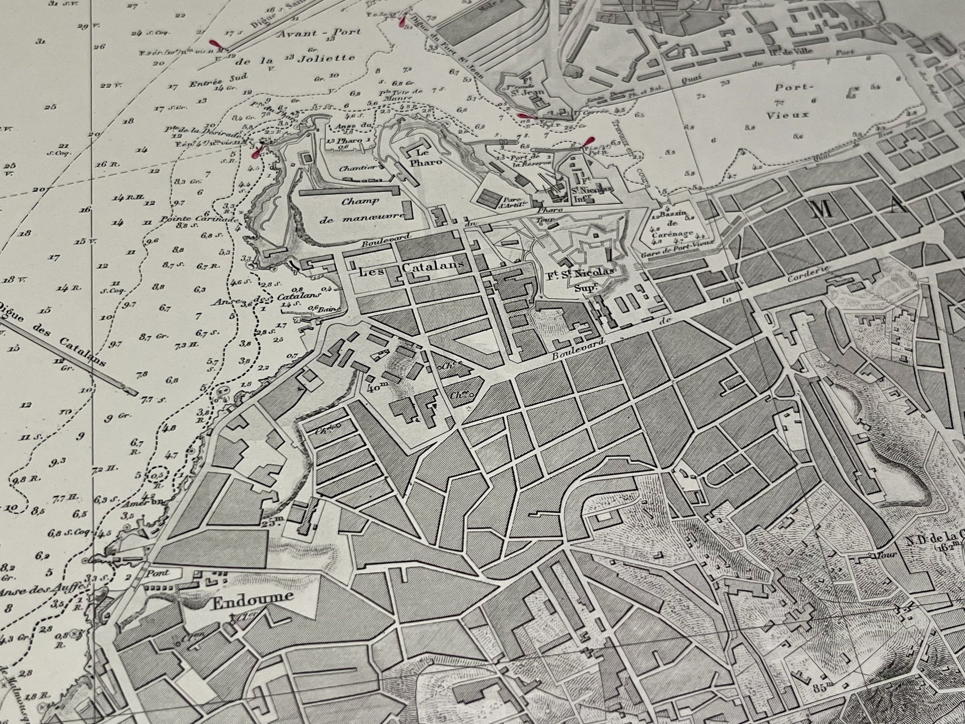 Plan ancien Marseille Vieux Port