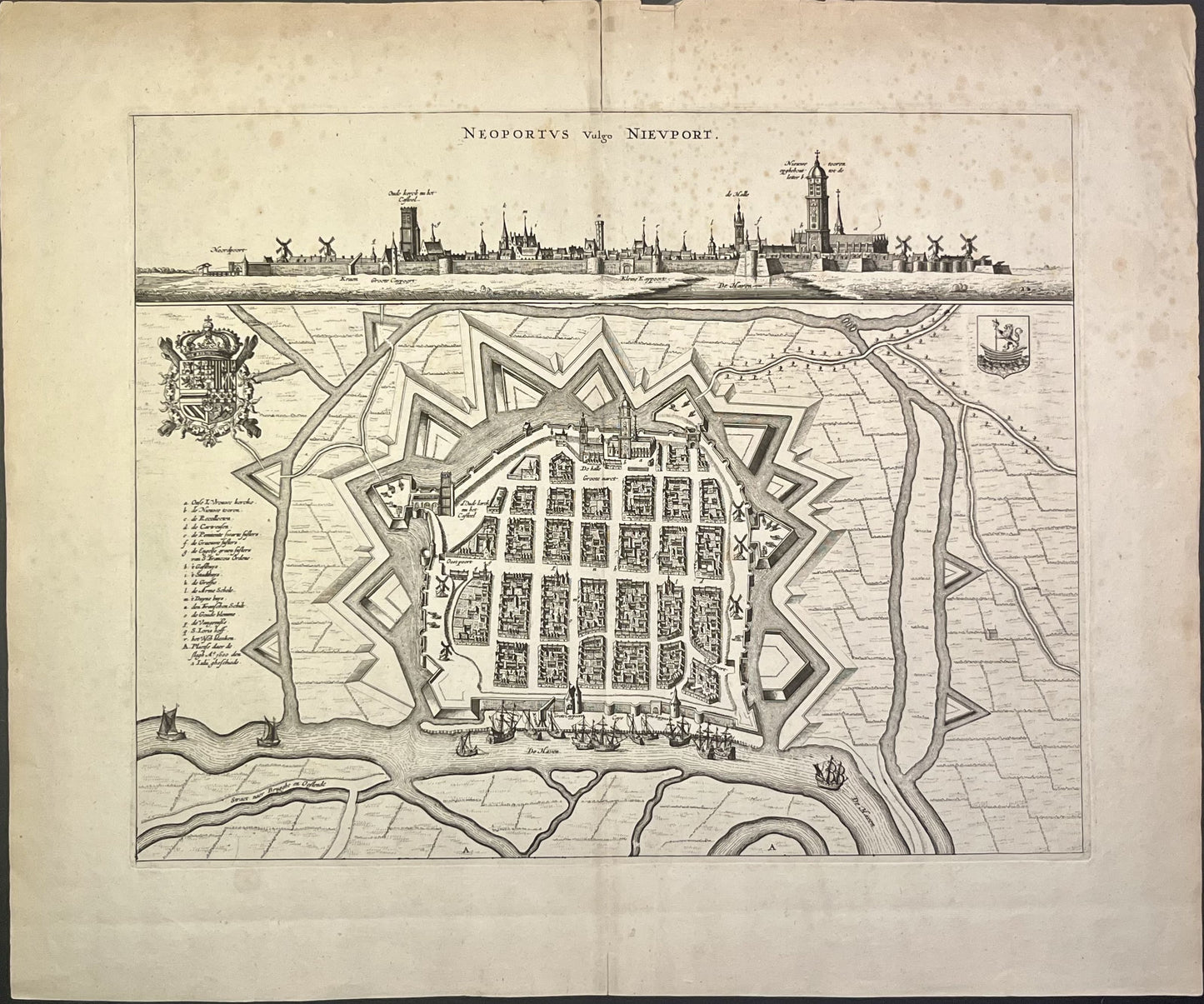 Plan ancien Nieuport Belgique
