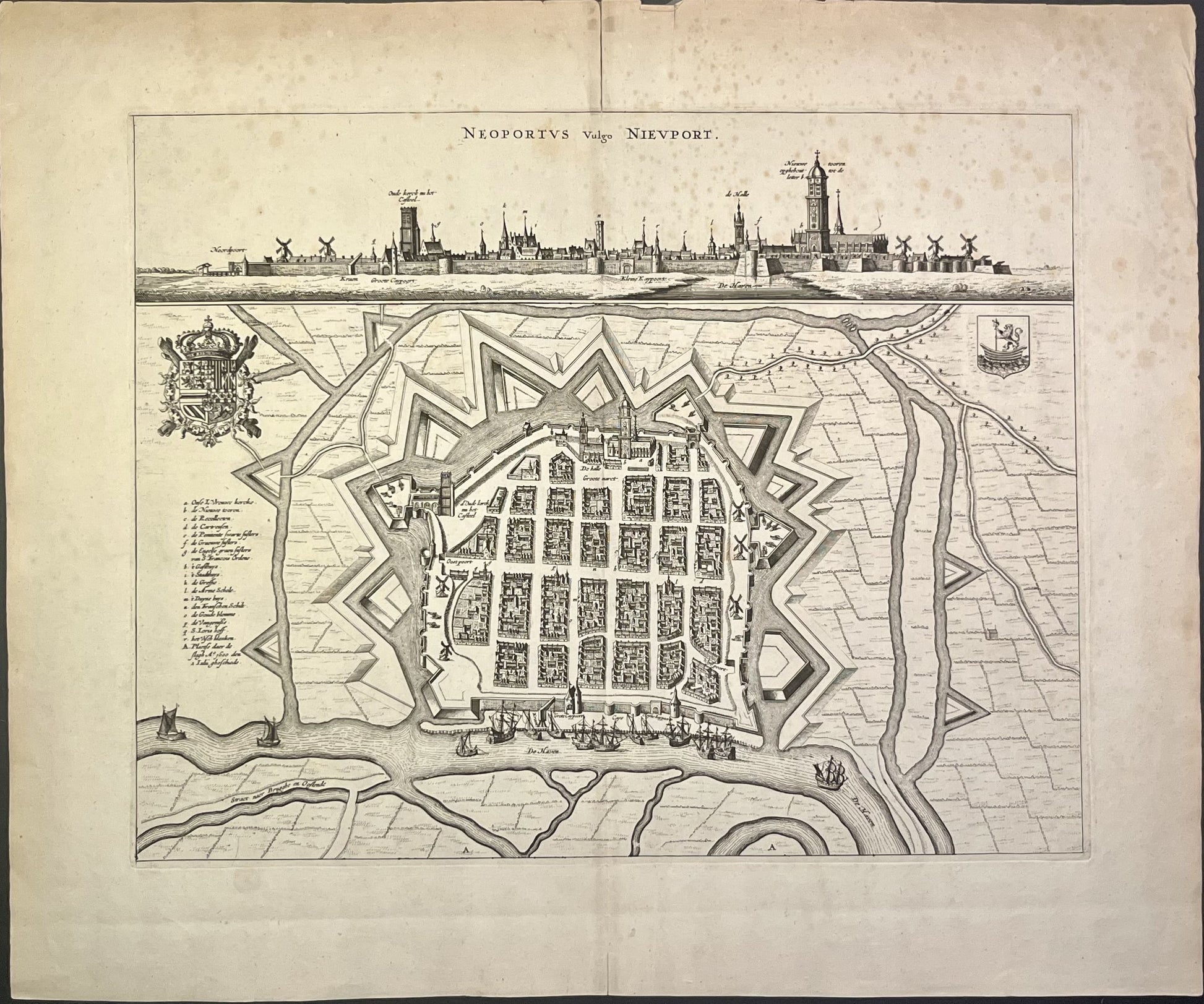 Plan ancien Nieuport Belgique