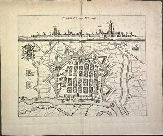 Plan ancien Nieuport Belgique
