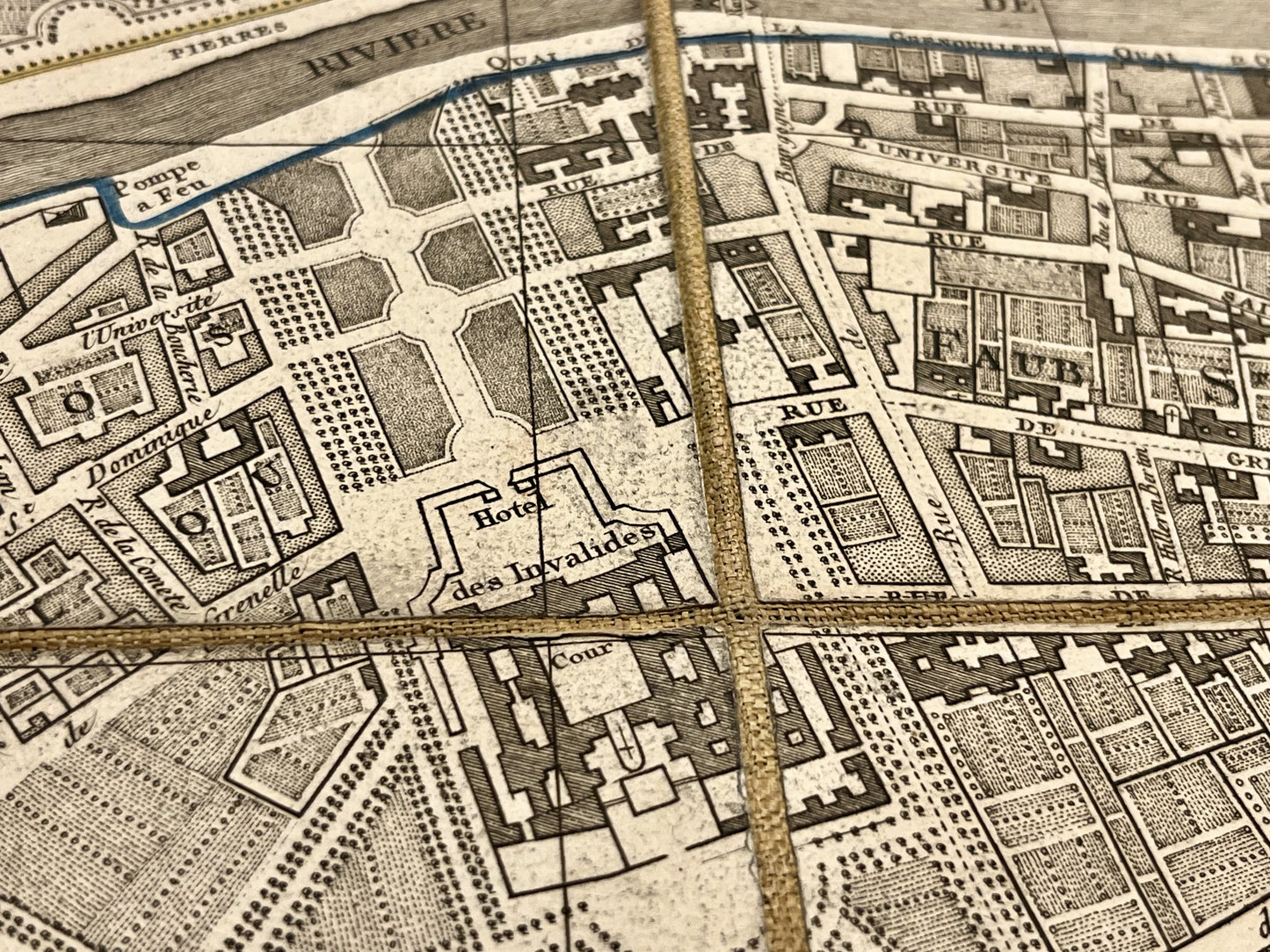 Plan ancien Paris Hotel des Invalides