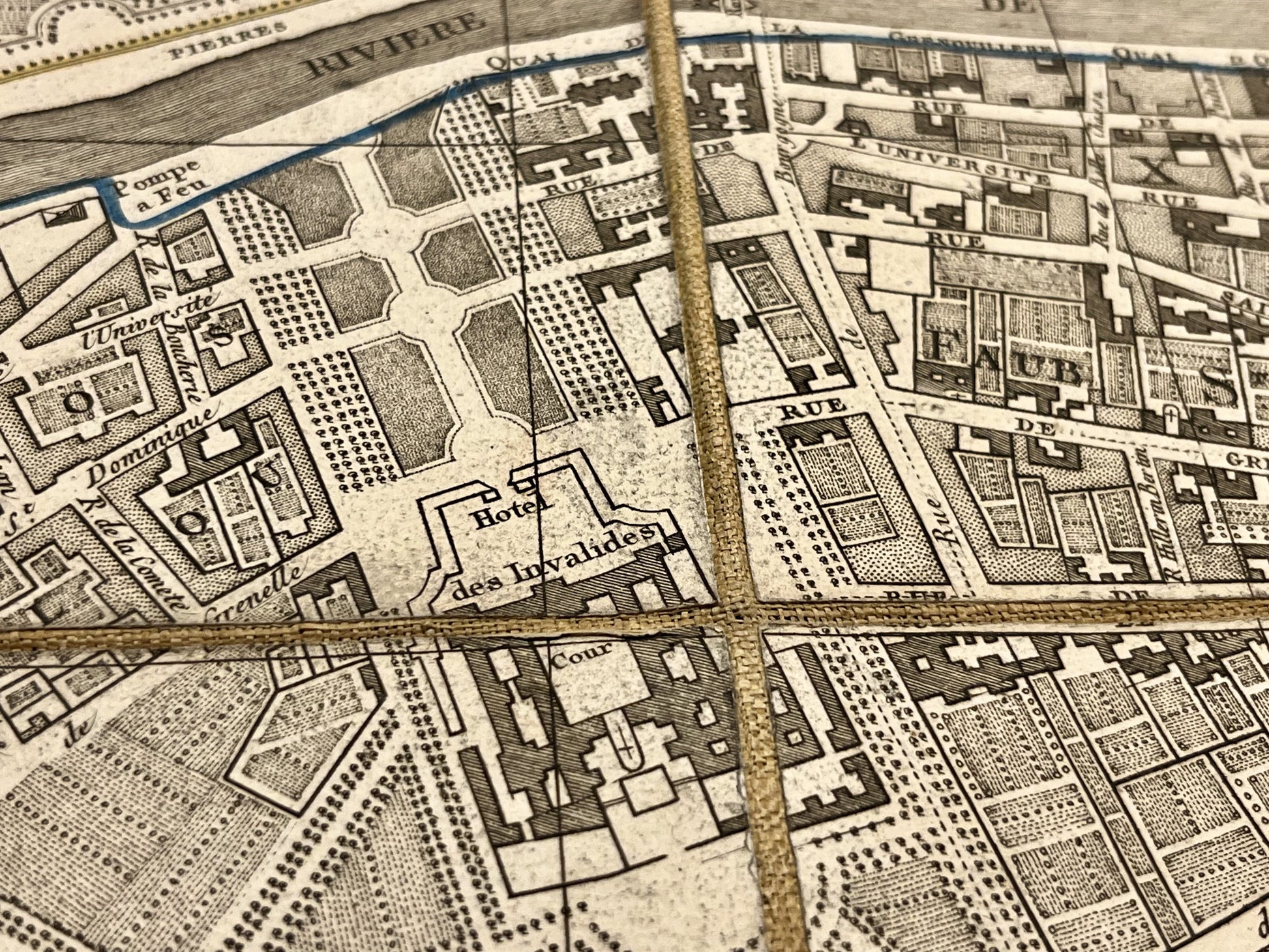 Plan ancien Paris Hotel des Invalides