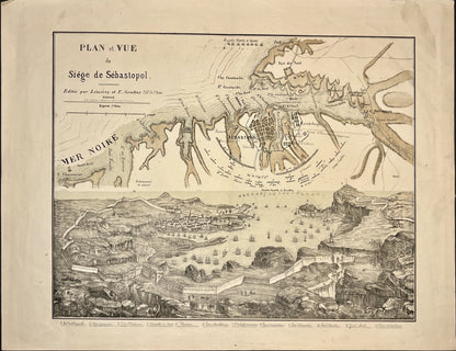 Plan ancien Sebastopol Crimee
