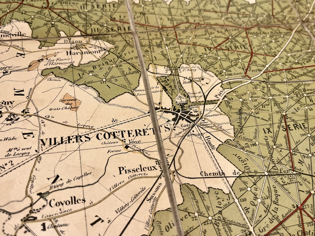 Plan ancien Villers-Cotterets Foret de Retz