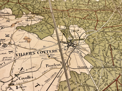 Plan ancien Villers-Cotterets Foret de Retz